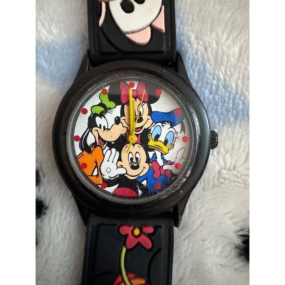 Rare Vintage Disney Time Works Micky, Minnie Mouse, Donald Duck, Goofy Watch - Picture 7 of 12